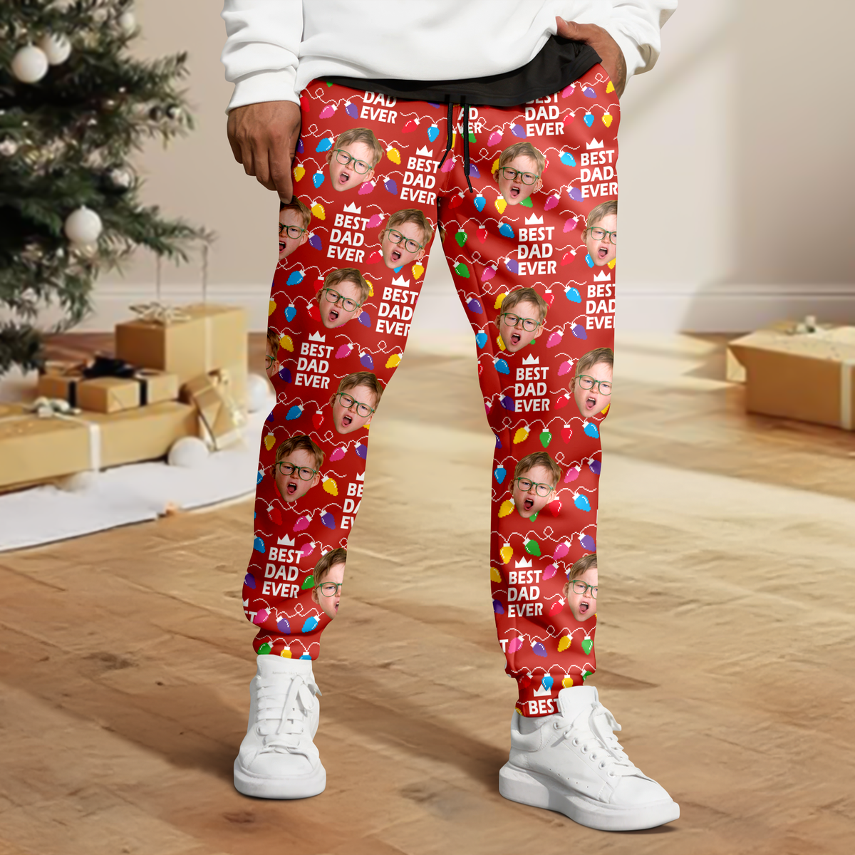 Best Mom Dad Ever Christmas Light - Personalized Sweatpants CH07 899396