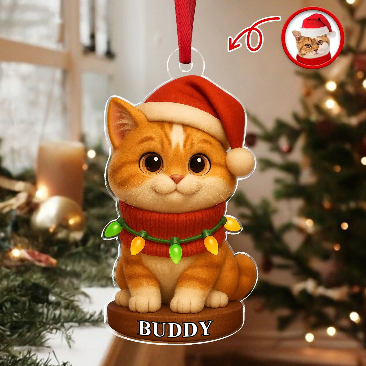 Custom Photo Dog 3D Effect Figure Art Acrylic Ornament Gifts For Dog Cat Lovers HA75 897434