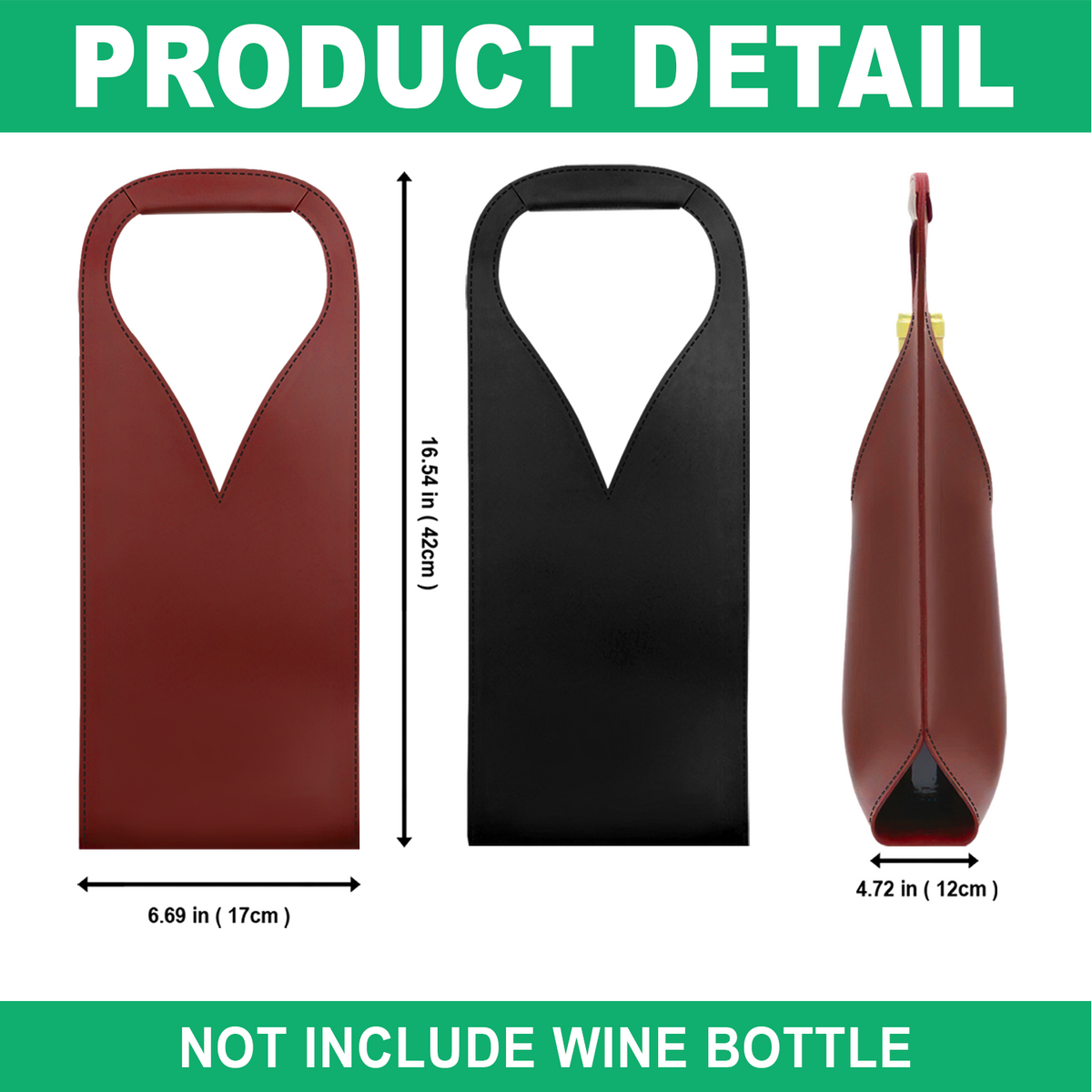 Custom Dog Cat Photo Life Would Be Boring Without Me Christmas Leather Wine Bag LM32 893871