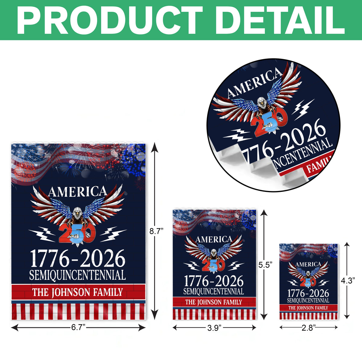 250 Years America Semiquincentennia Building Brick Blocks HA75 920534