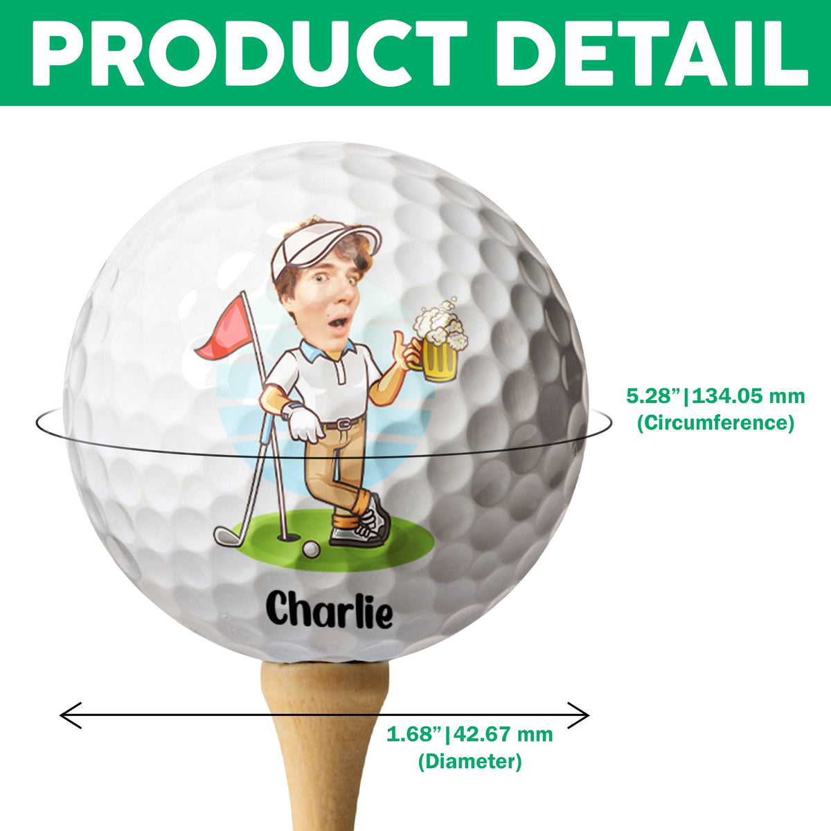 Custom Funny Face Best Dad Best Mom By Par Golf Ball HO82 900808