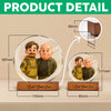Custom 3D Catoon Photo Gift For Dad Round Acrylic Frame Block LM32 893653