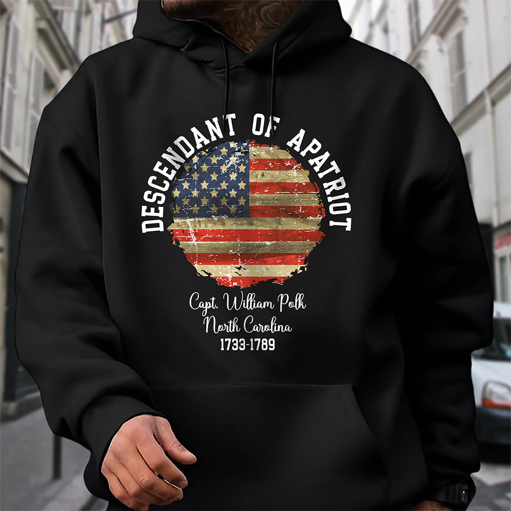 Personalized Name Descendant Of A Patriot Dark Shirt LM32 895543