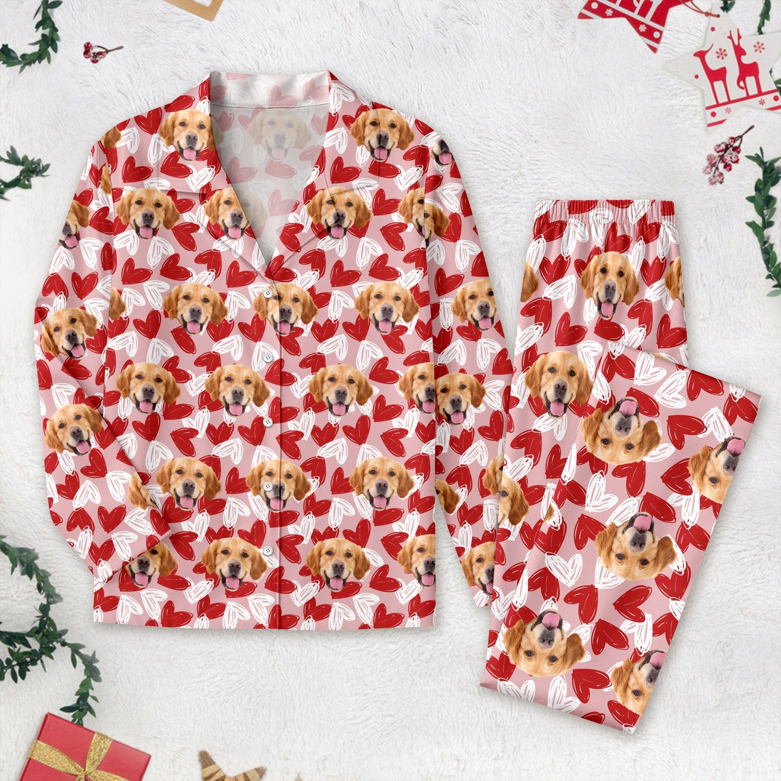 Custom Photo Dog Cat And Face Pajamas K228 HA75 888717