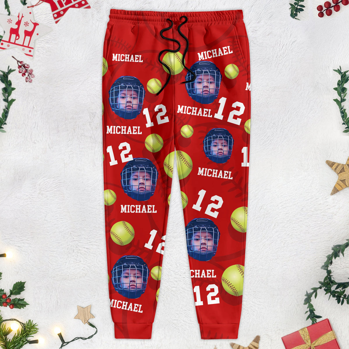 Custom Face Photo With Softball Sport Sweatpants T286 888817