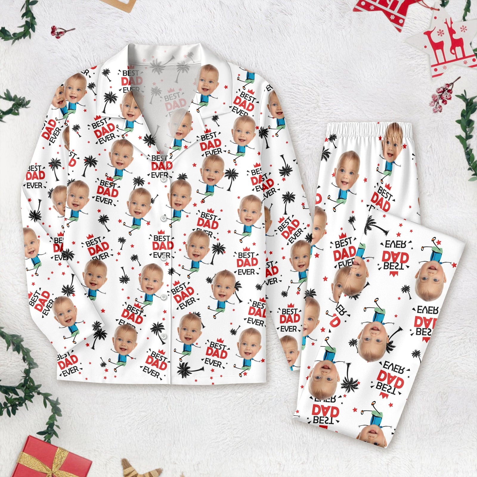 Custom Photo Best Dad Ever Gift For Dad Pajamas TH10 894029