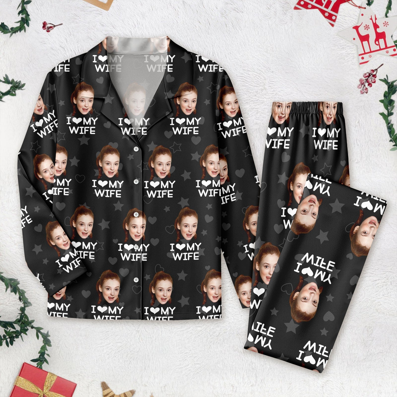 Custom Photo I Love My Girlfriend Boyfriend Pajamas Valentines Gift For Him Her Husband Wife HA75 895042