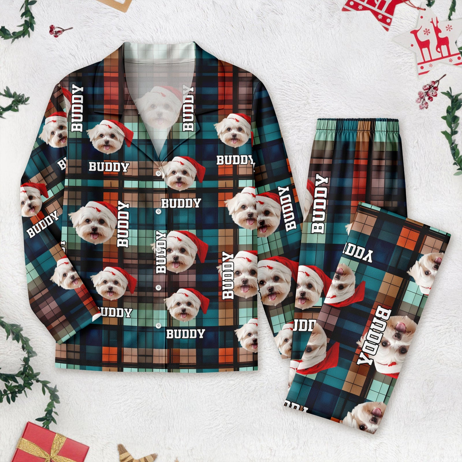Custom Dog Photo Fluffy Pajamas Gift for Dog Lovers CH07 896268