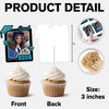 Custom Photo Class of 2026 Glitter Graduation Cupcake Toppers, Personalized Party Decorations CH07 895598