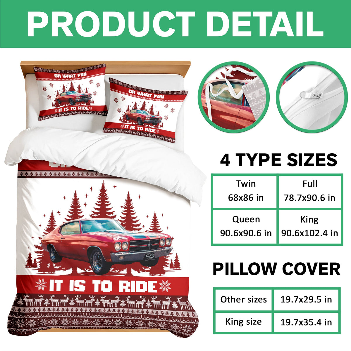 Custom Car Photo Oh What Fun It Is To Ride Quilt Bedding Set For Car Lover CH07 895608