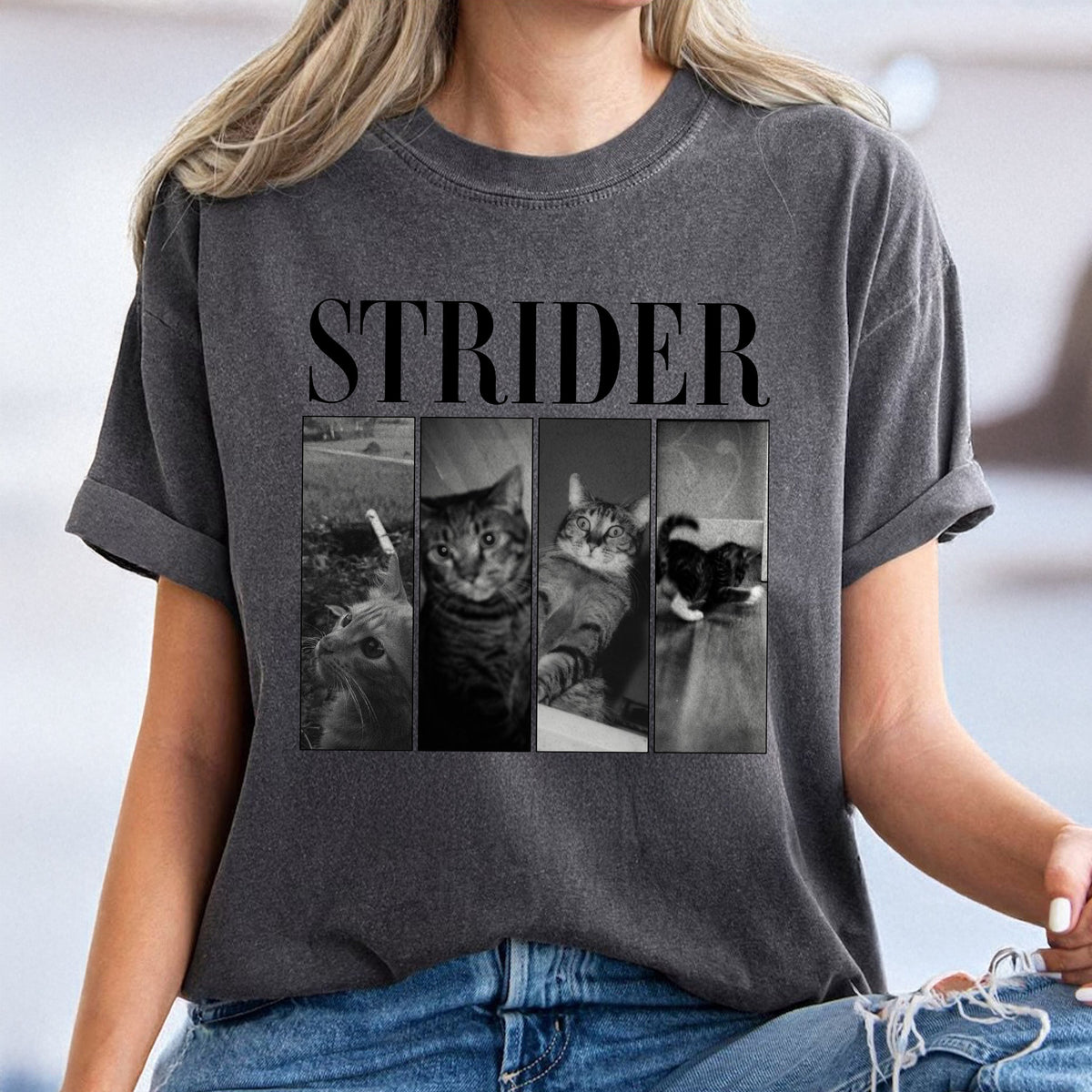 Custom Cat Photo Bootleg Comfort Color Shirt Gift For Cat Lovers CH07 899378