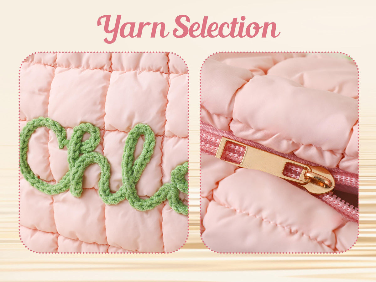 Personalized Name Quilted Nylon Makeup Bag- Gift For Mom, Girlfriend, Women, Bridesmaid Gift LM32 899545