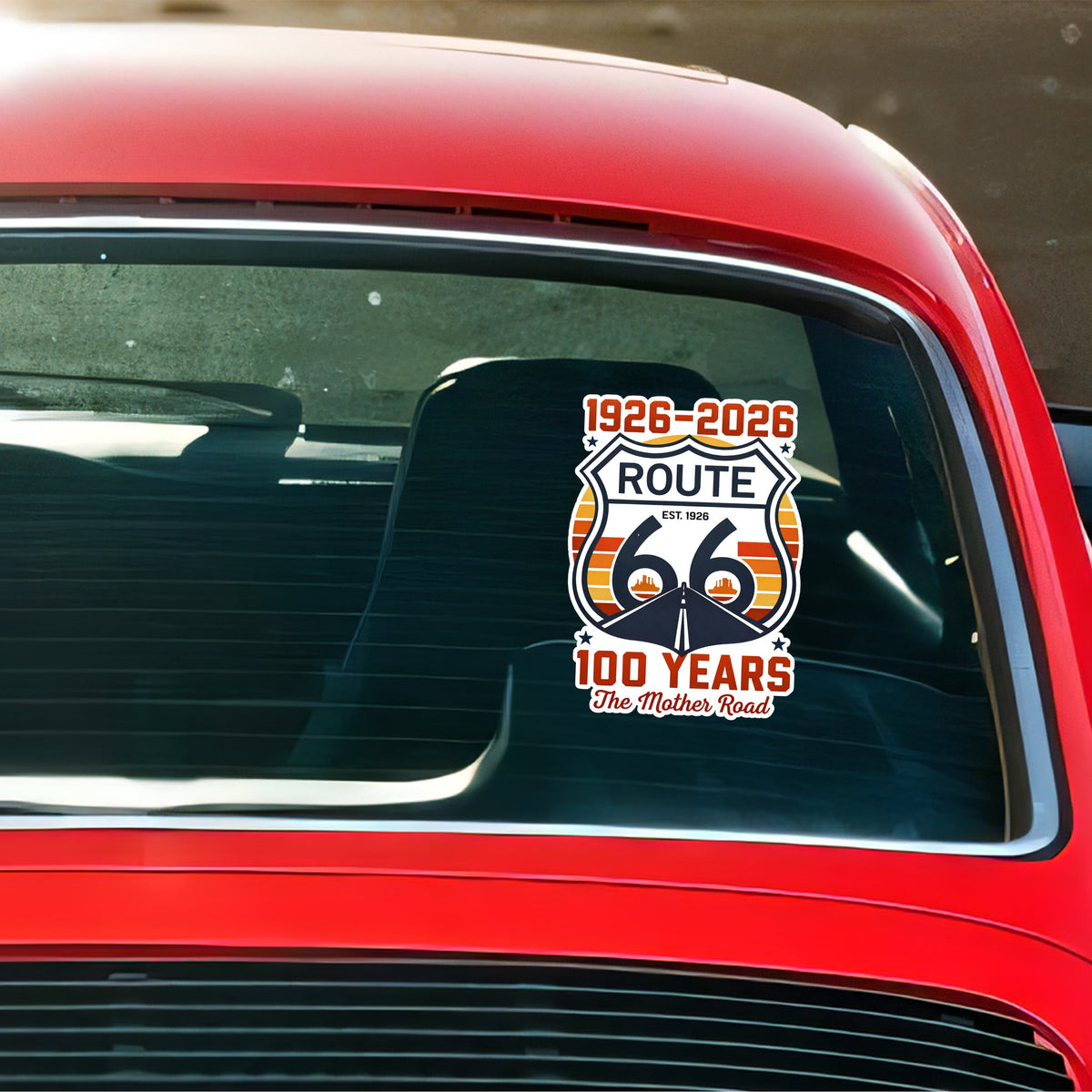 1926-2026 Route US 66 100 Years The Mother Road Car Window Decal Sticker For Car Lover TH10 898441