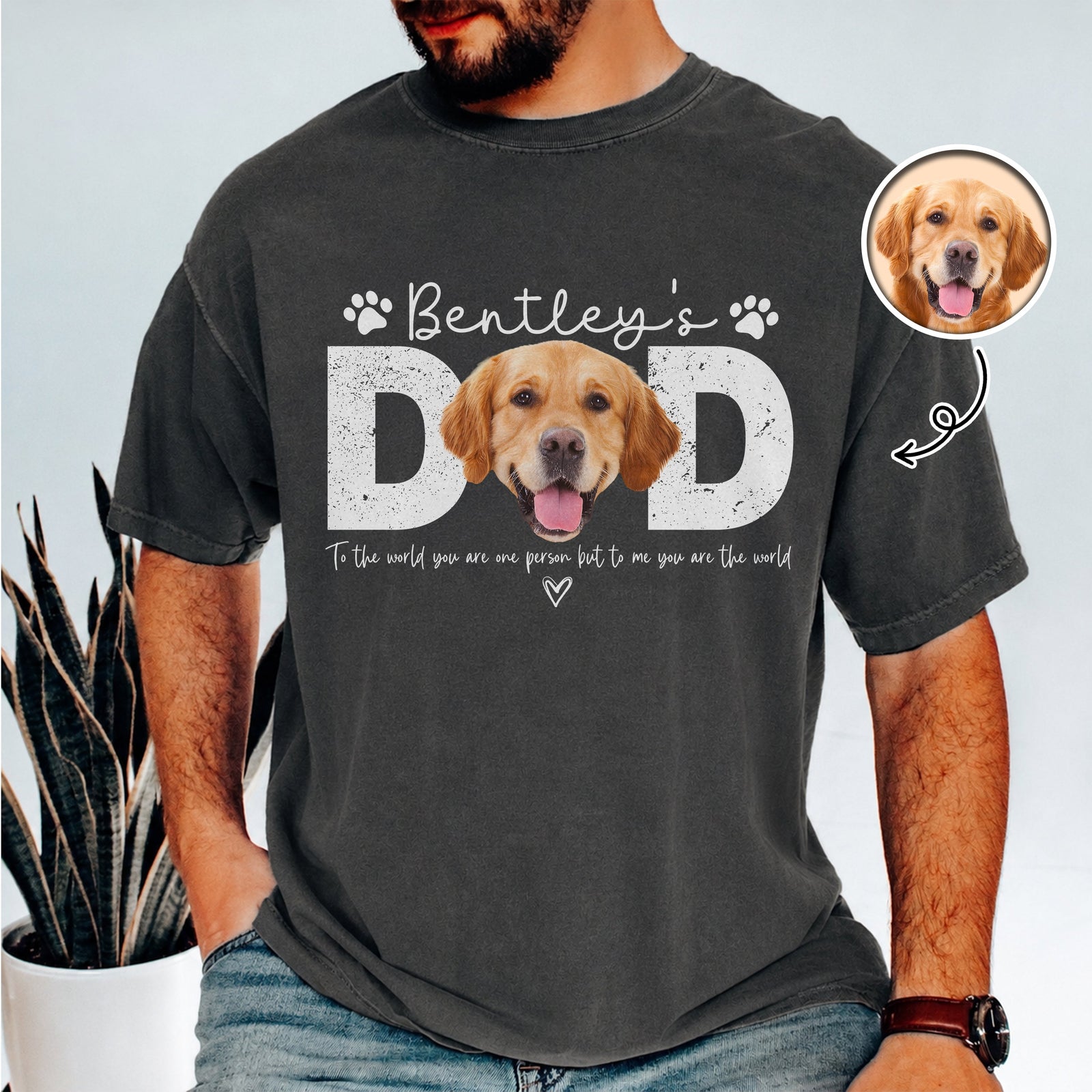 Custom Photo Dog Dad Comfort Shirt Fathers Day Gift For Dog Cat Owner HA75 921378