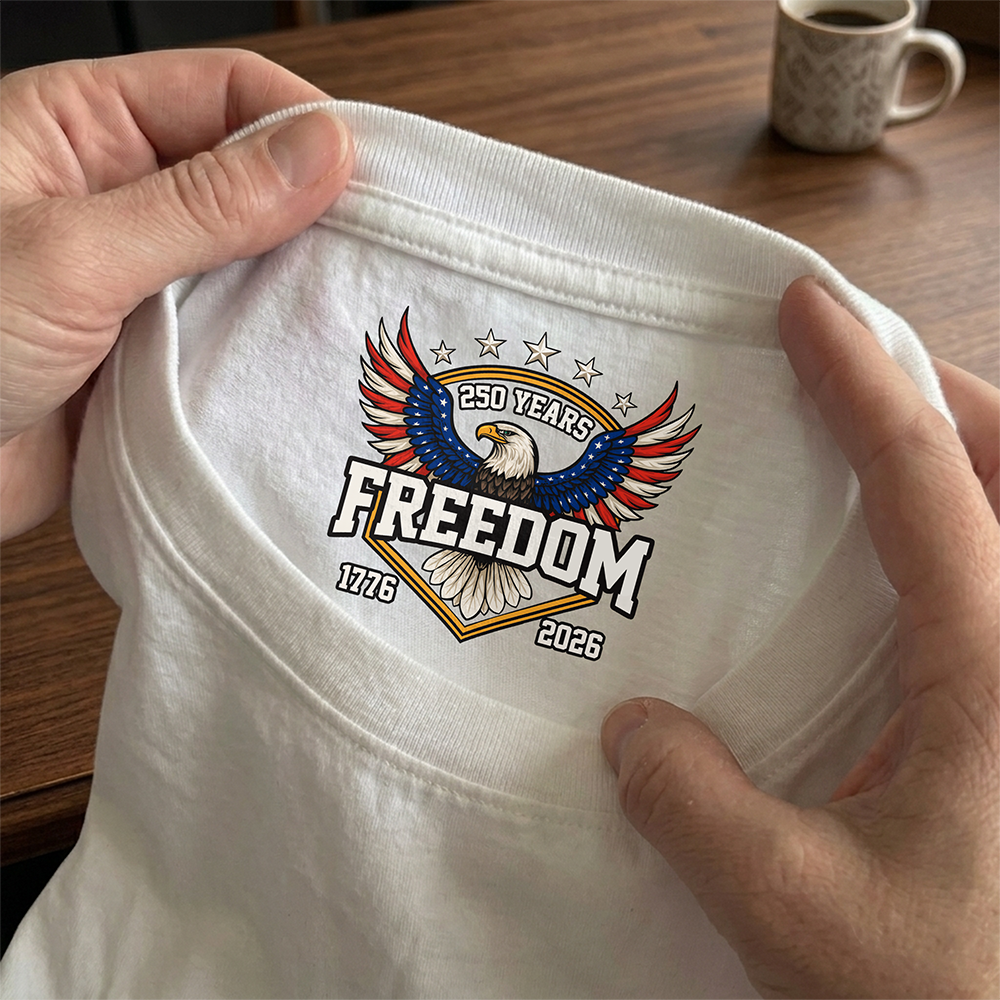 America 250 Years of Freedom 1776–2026 Anniversary Neck Print Shirt Patriotic Gift CH07 910920