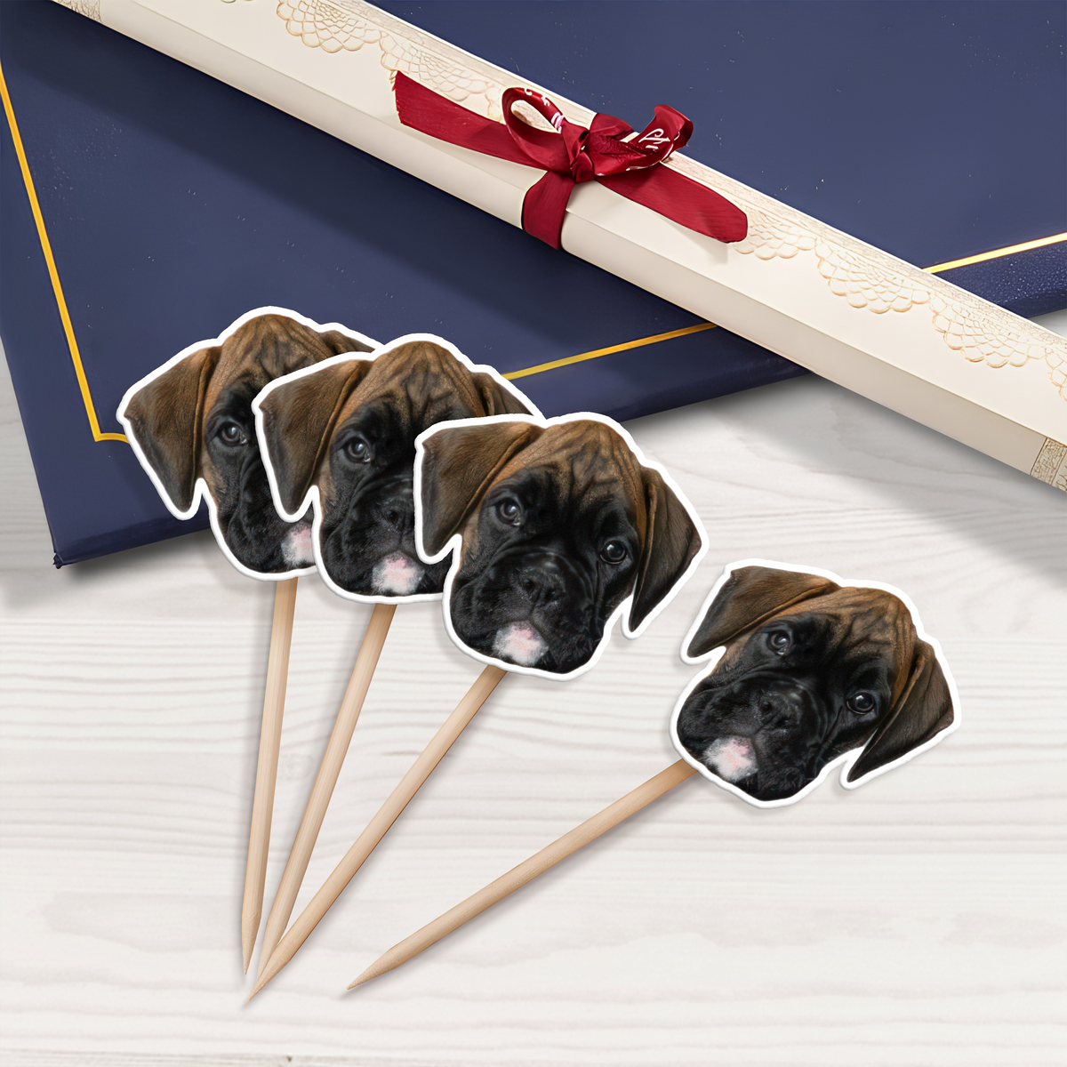 Custom Photo Funny Dog Funny Personalized Decoration Cupcake Toppers HA75 891986