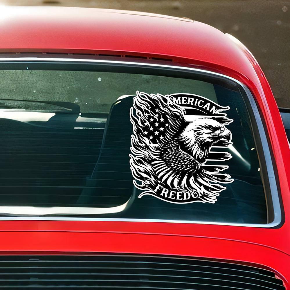 American Freedom USA Flag Patriotic Car Window Decal Sticker HA75 898964