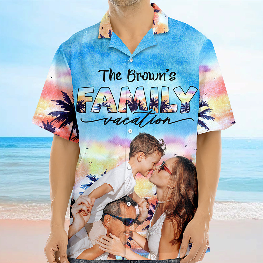 Custom Photo Family Trip Vacation Hawaiian Shirt HA75 892578