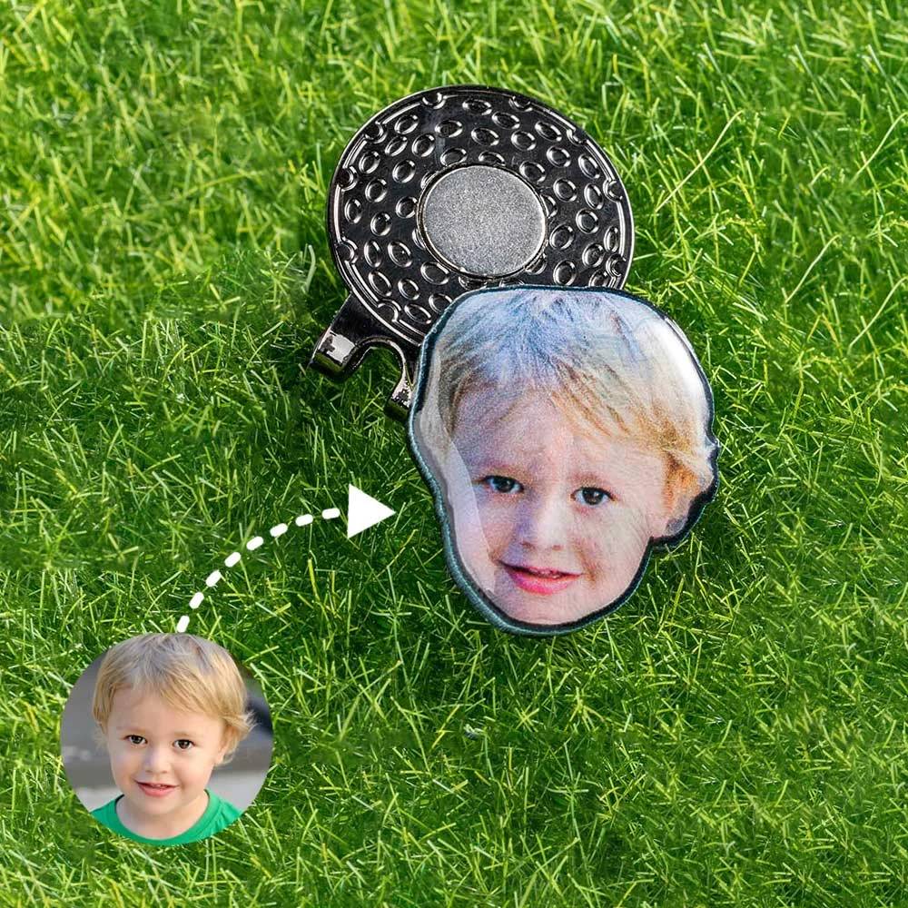 Personalised Photo Golf Ball Marker with Magnetic Hat Clip with Name Birthday Father's Day Gift for Golf Lover HO82 900624
