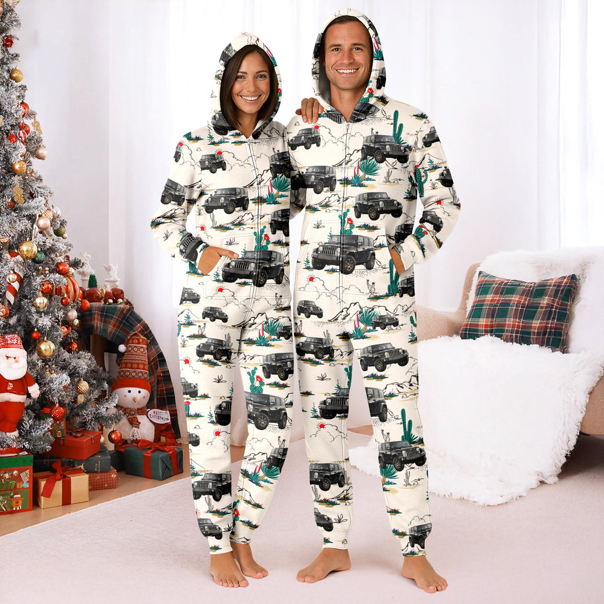 Custom Car Photo With Accessories Pattern Onesie Pajamas HO82 894964
