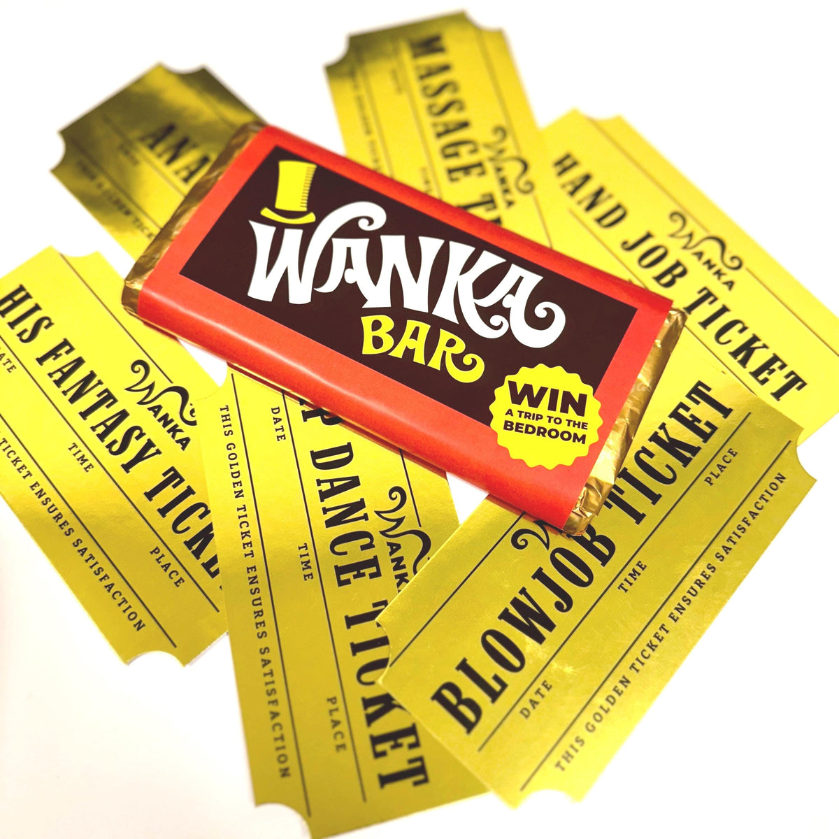 Funny Golden Ticker with Chocolate Wrapper Gift, Valentines Gift For Him, Husband, Boyfriend LM32 899001
