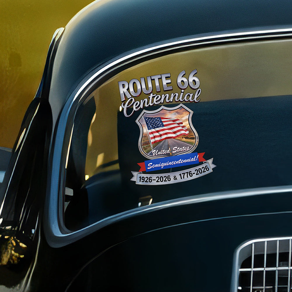 Route 66 Centennial And America Semiquincentennial Car Window Decal Sticker TH10 898499
