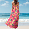 Custom Photo Love Heart Cat Women's V-Neck Cami Maxi Dress HO82 893738