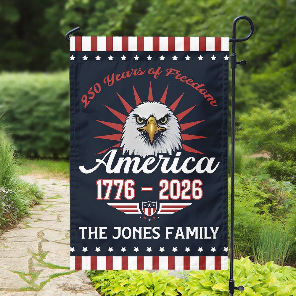 Personalized Gift 250 Years Of Freem Patriotic Garden Flag LM32 895339