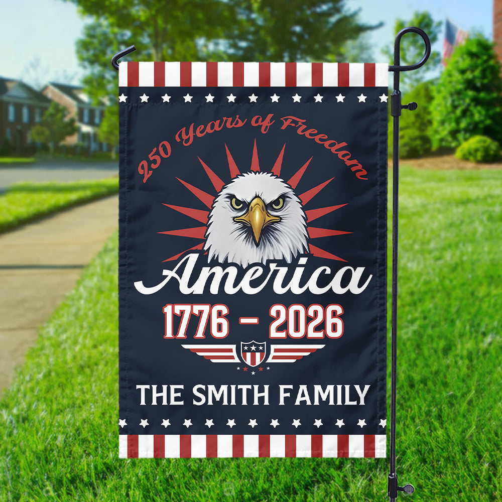 Personalized Gift 250 Years Of Freem Patriotic Garden Flag LM32 895339