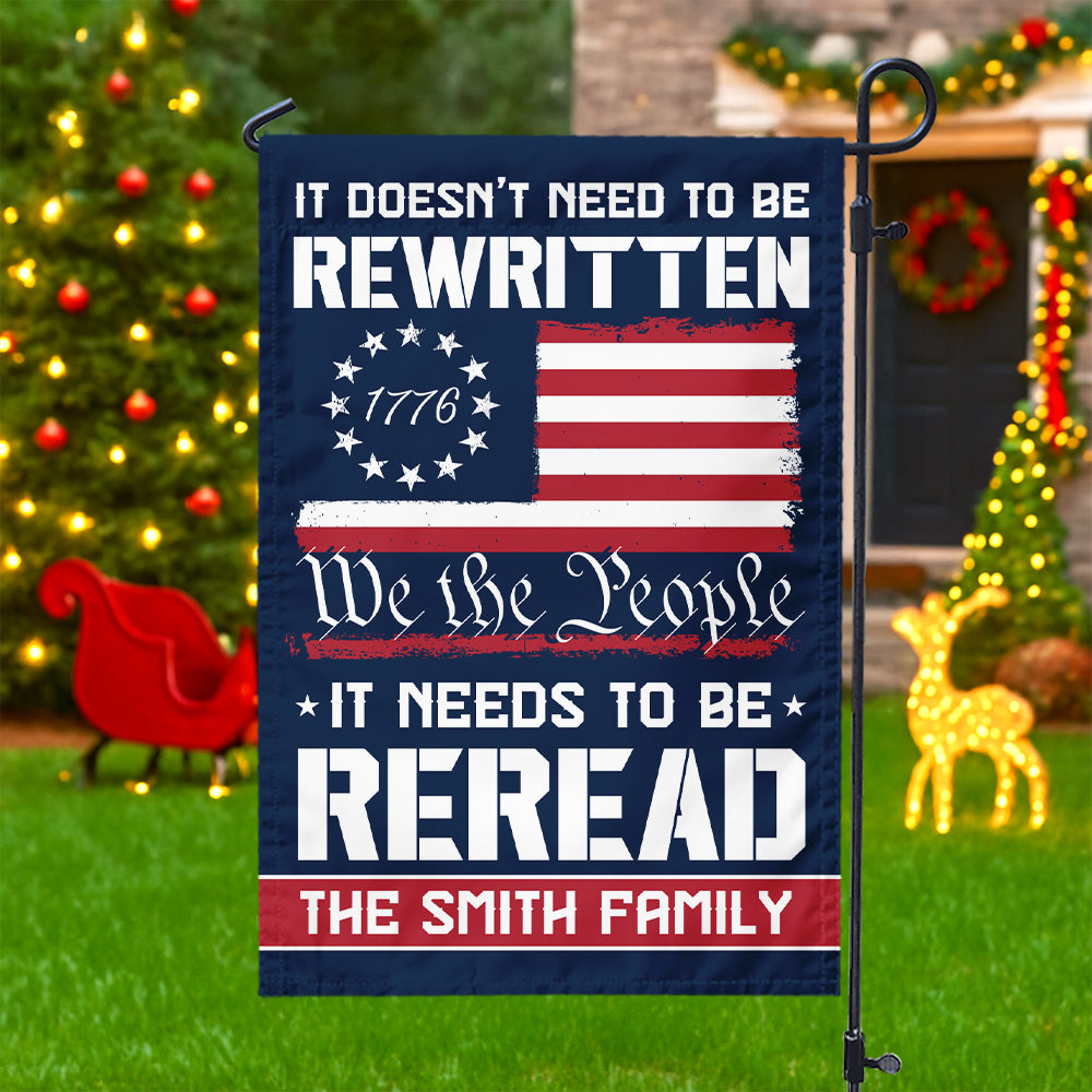 Custom Name 250 Years of American Flag We The People Patriotic Garden Flag Gift for Family HO82 894794