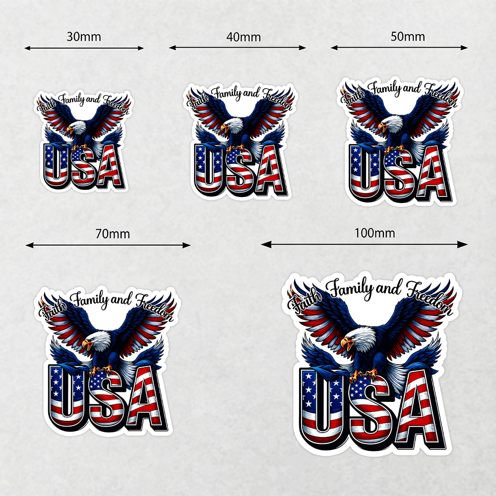 Faith, Family & Freedom 250 Years Of America Birthday Roll Sticker HO82 900926