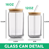 Custom Photo With Shamrock Leaf Glass Can With Lid TH10 898055