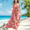 Custom Photo Love Heart Dog Women's V-Neck Cami Maxi Dress HO82 893740