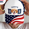 Custom Dog Cat Photo Dad America Flag Classic Cap Father's Day Gift HA75 921412