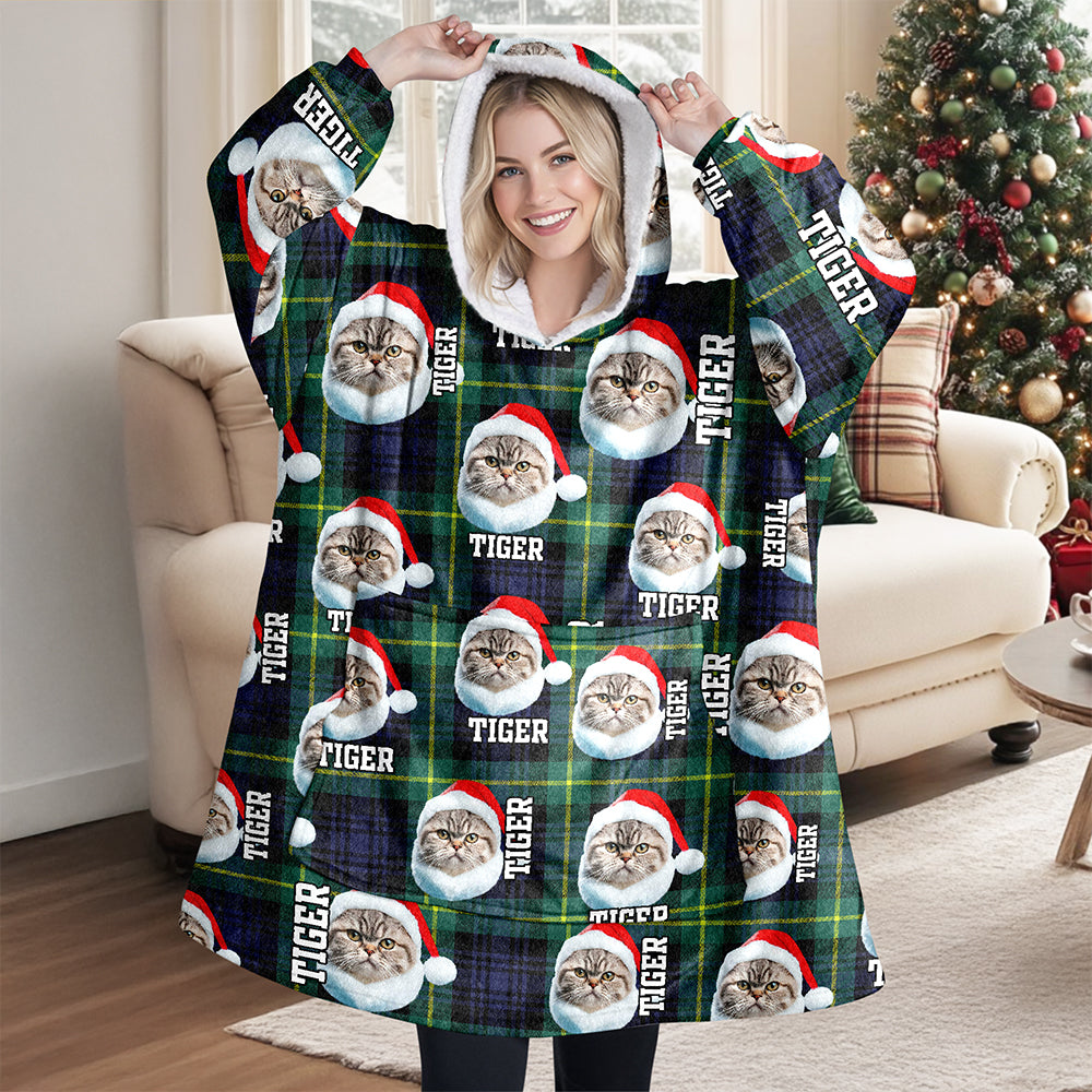 Custom Photo Name Cat Hoodie Blanket For Dog Lovers HA75 898372