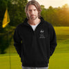 Personalized Best Grandpa By Par, Custom Golf Grandpa With Grandkids' Names Embroidered Golf Quarter Zip Sweater TH10 898171