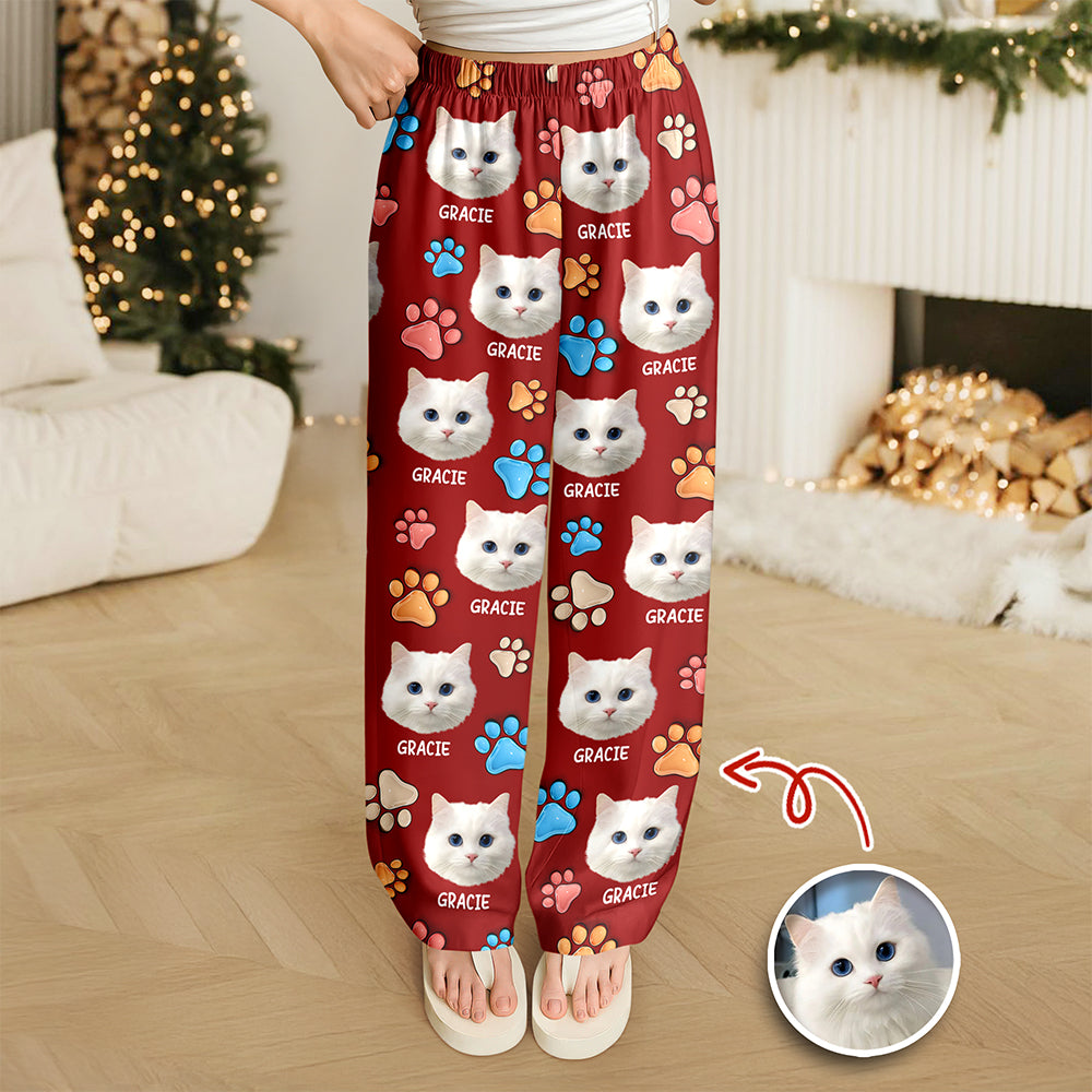 Custom Cat You Left Paw Prints On My Heart 3D Effect Sweatpants HO82 900380