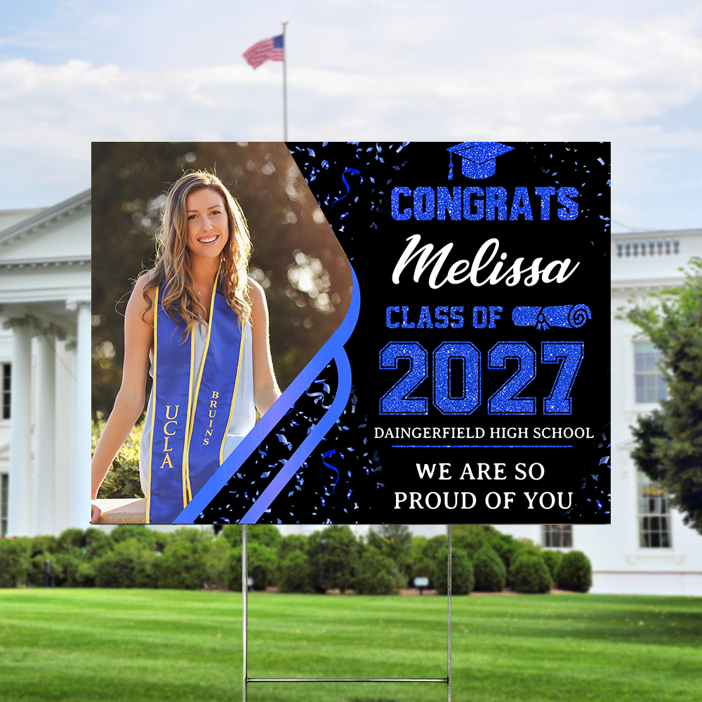 Custom Photo Class of 2026 Personalized Yard Sign Graduation Party Decor CH07 895432