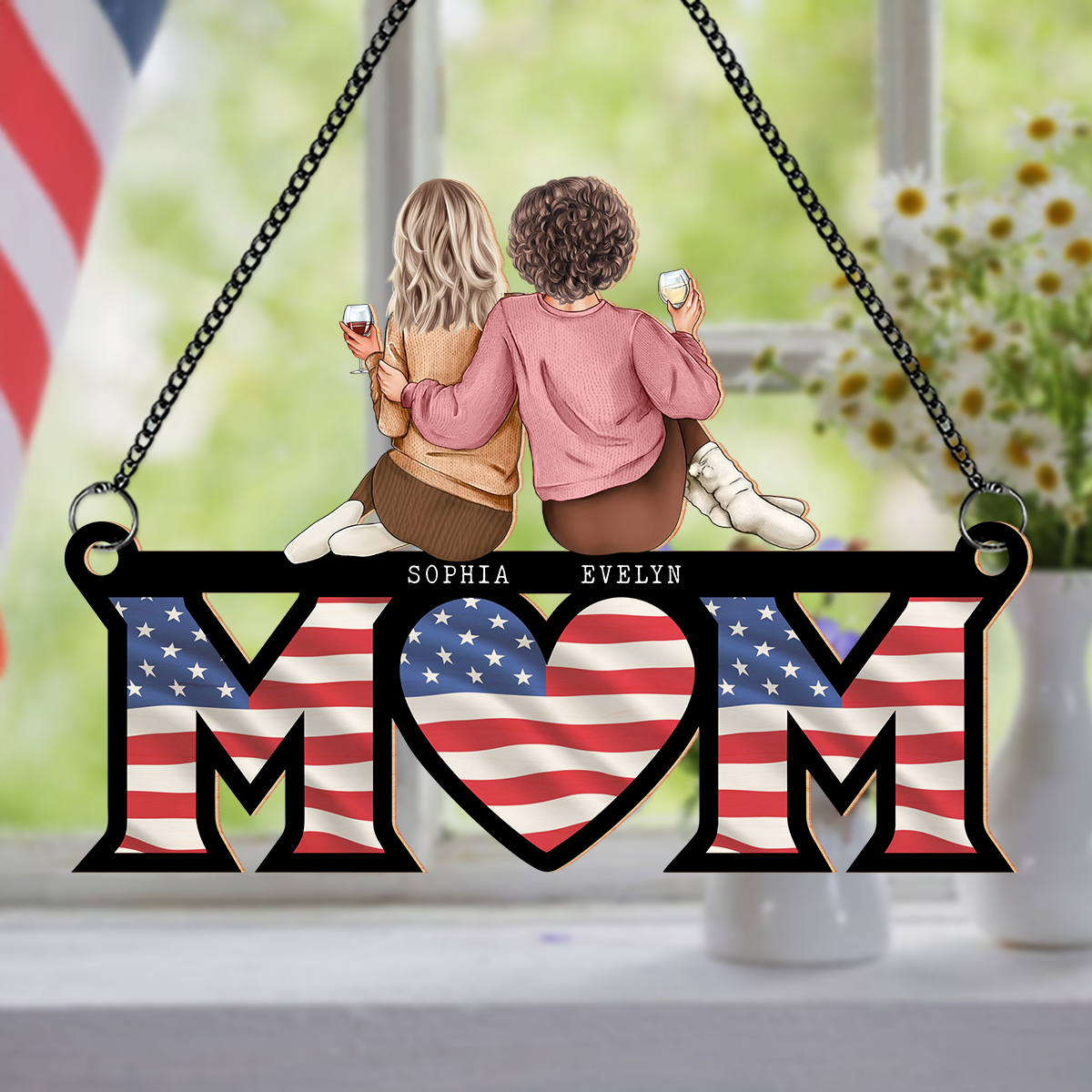 Personalized Window Hanging Suncatcher Ornament - Gift For Mother's Day HA75 920396