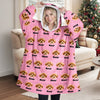 Custom Pet Portrait Hoodie Blanket – Personalized Dog/Cat/Person Photo & Name Gift HA75 898452