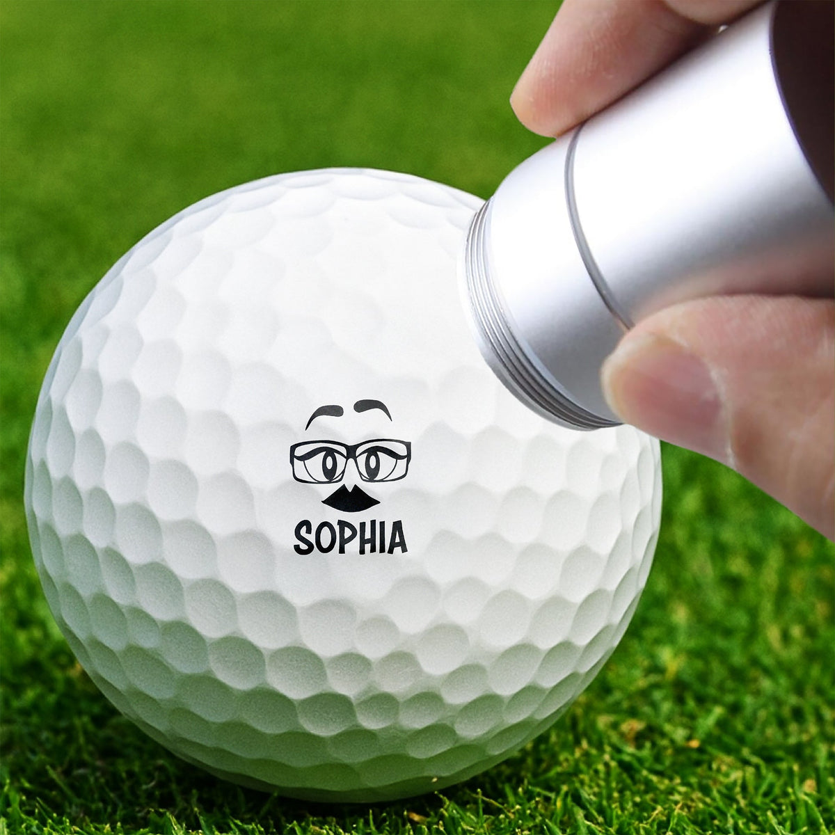 Custom Name Face Gestures Personalized Golf Ball Stamp Box HA75 898490