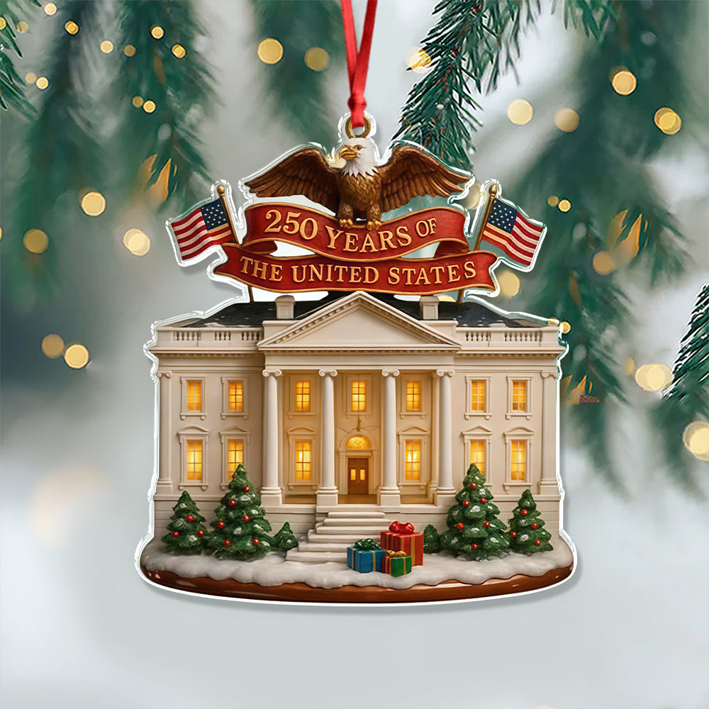 USA 250th Anniversary Acrylic Ornament Patriotic American Bicentennial Decor for Christmas CH07 899236