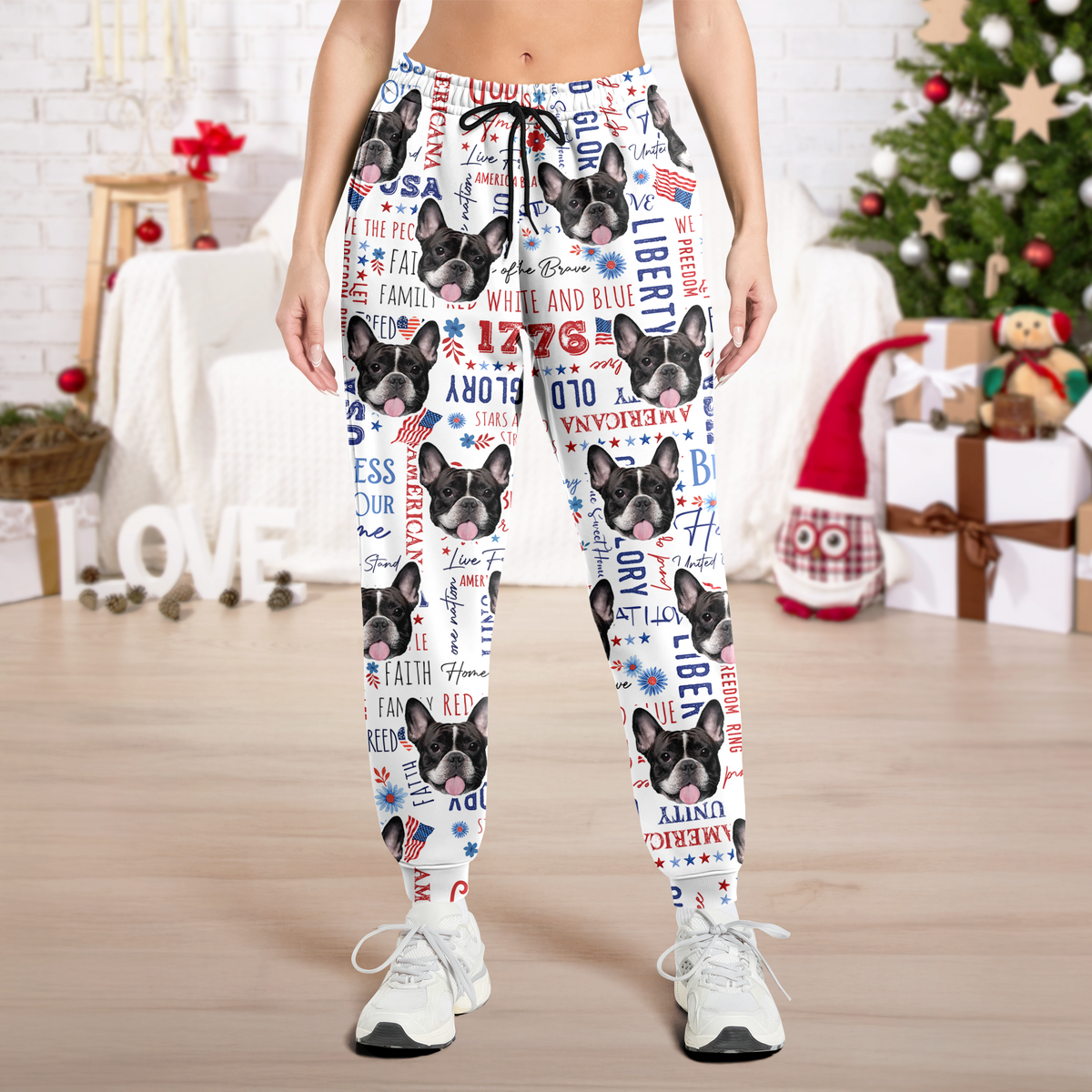 Custom Dog Face America Freedom 4th Of July Sweatpants For Dog Lovers LM32 895839
