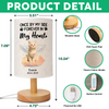 Custom Photo Your Light Will Always Shine In My Heart Cat Memorial Fabric Lamp HA75 892352