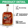 United We Stand 250th Anniversary USA Veteran Whiskey Bottle HA75 897308