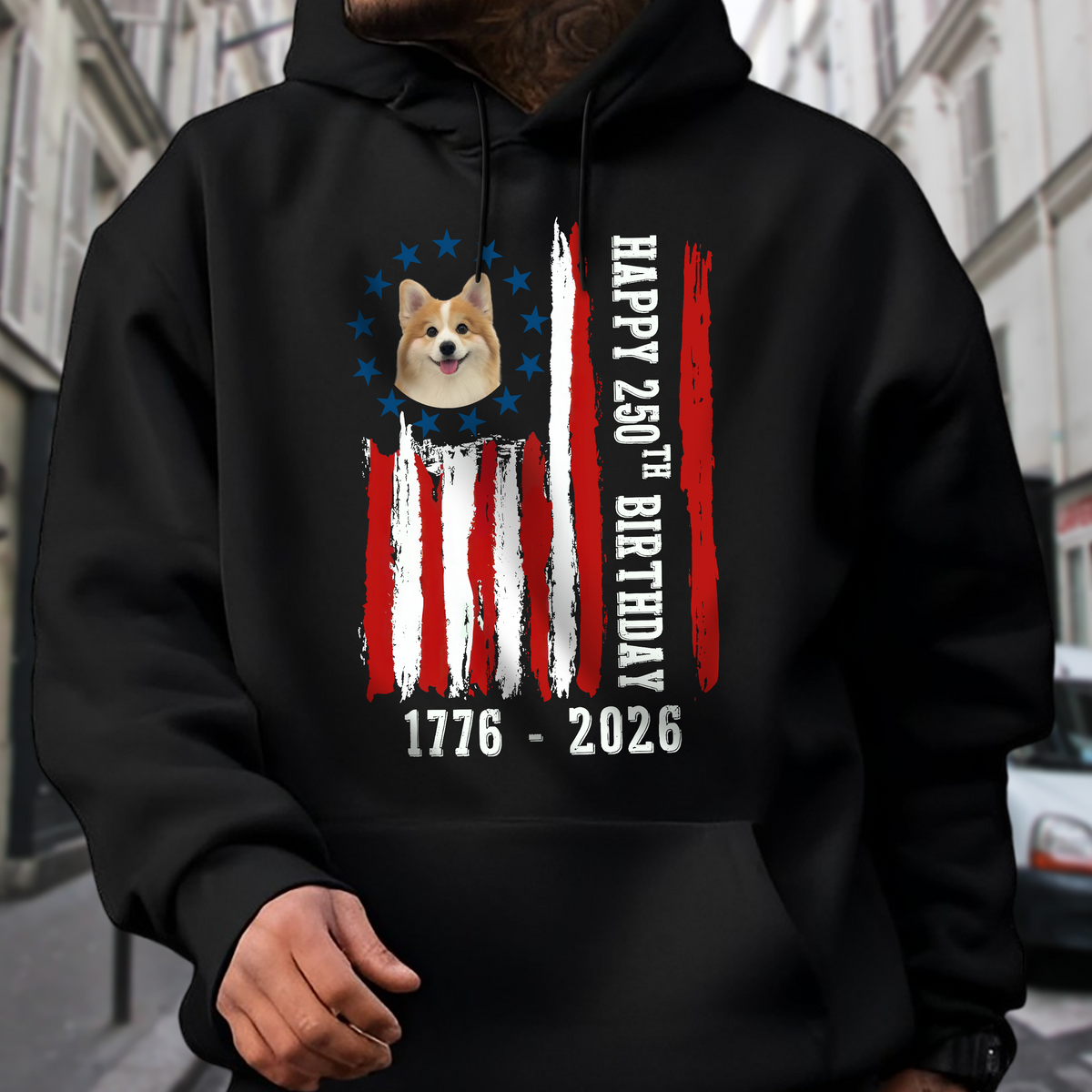 Custom Dog Photo Happy 250 Years Of Freedom Patriot Dark Shirt LM32 895215