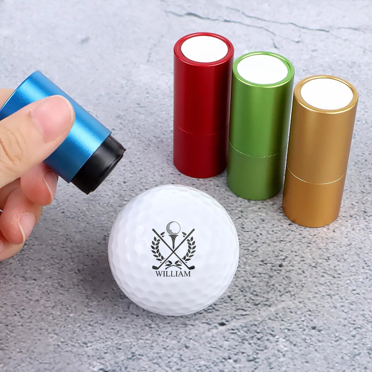 Personalized Golf Ball Stamp Box, Personalized Golf Stamps, Gift for Golfer, Golf Ball Marker HO82 900600