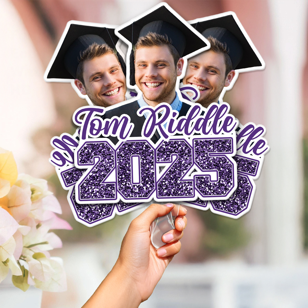 Custom Photo Class of 2026 Graduation Face Fans Graduation Party Decor Gift HA75 892004