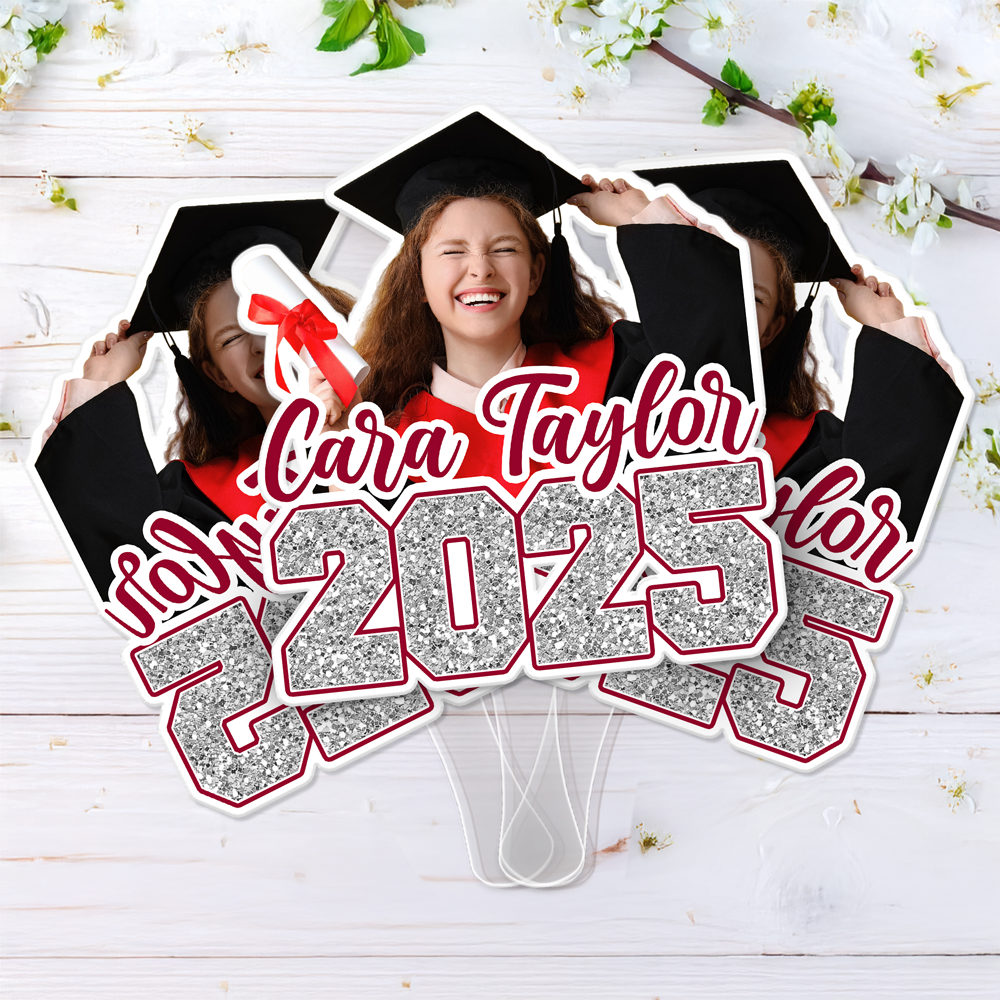 Custom Photo Class of 2026 Graduation Face Fans Graduation Party Decor Gift HA75 892004