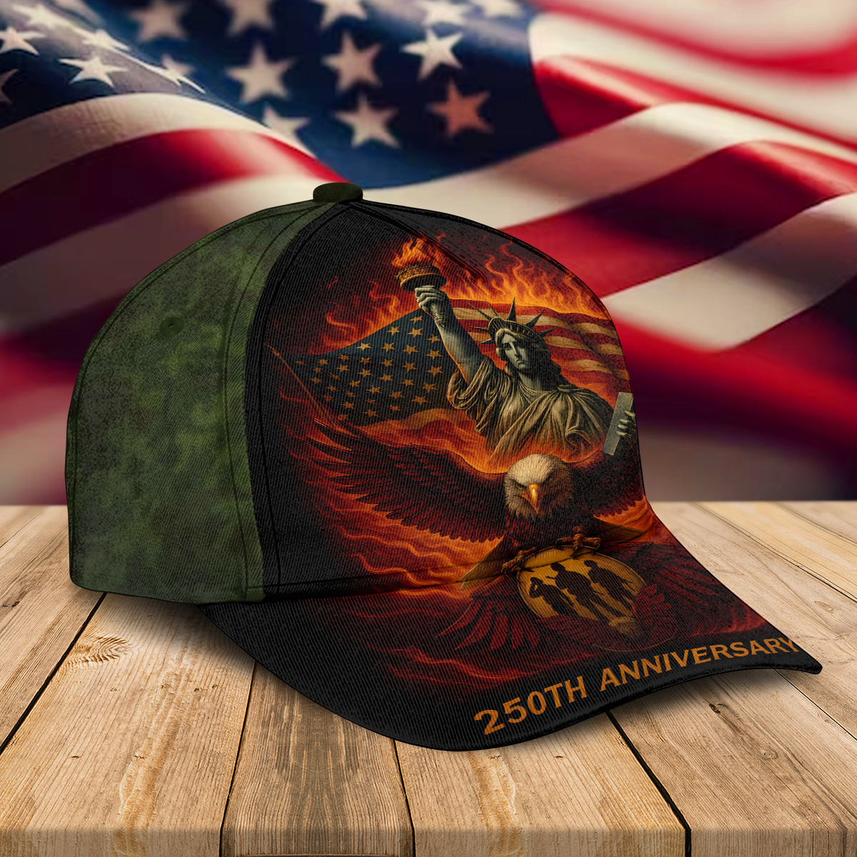 250th Anniversary Liberty Eagle Patriotic USA Classic Cap HO82 900112